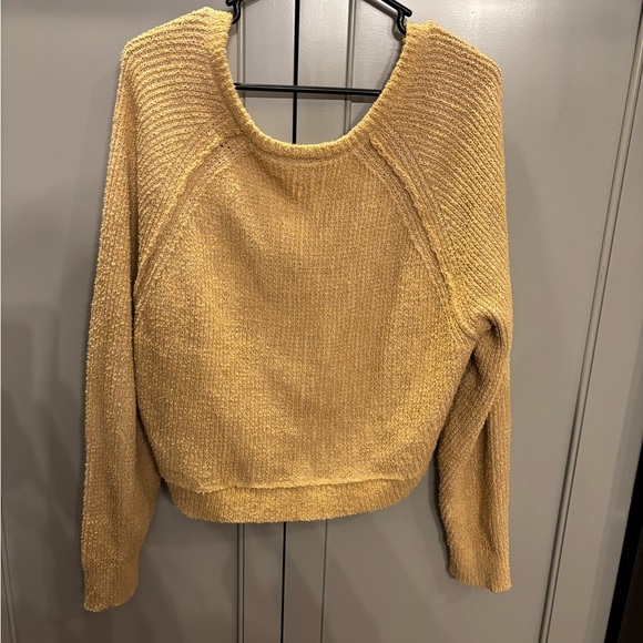 Free people De Soleil Yellow Crop Sweater | Color: Yellow sz medium - Picture 4 of 4